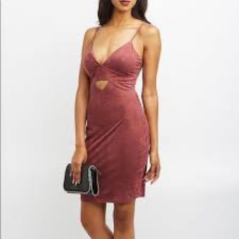 Faux Suede Bodycon Mini Dress